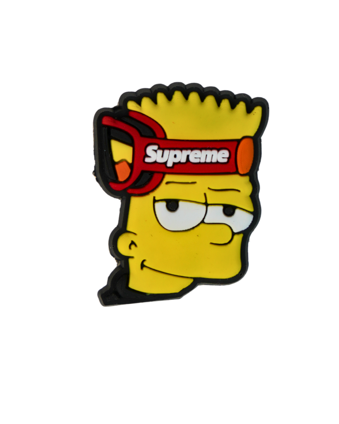 Charm de silicona Bart Simpson con bandana estilo Supreme para Crocs