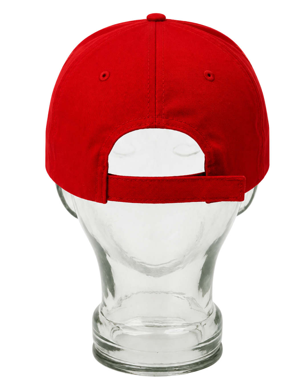 Parte trasera de la gorra con cierre ajustable.