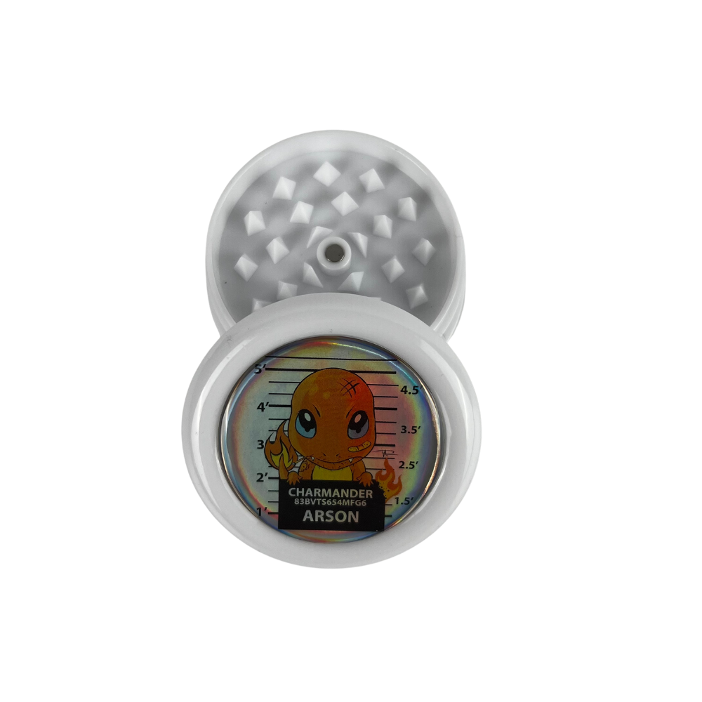 Grinder Beetle Print de 3 partes con diseño Charmander Arson y dientes piramidales vista 2 partes