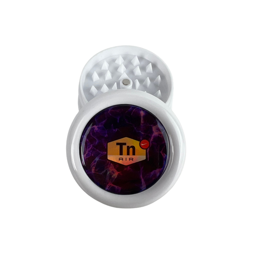 Grinder Beetle Print de 3 partes con diseño Purple Air y dientes piramidales frontal