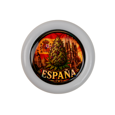 Grinder Zero España Beetle Print con diseño artístico y resina holográfica brillante