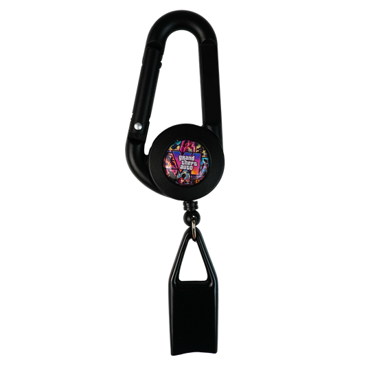 Lighter Leash Beetle Print con diseño GTA VI holográfico y cable extensible de aproximadamente 60 cm.