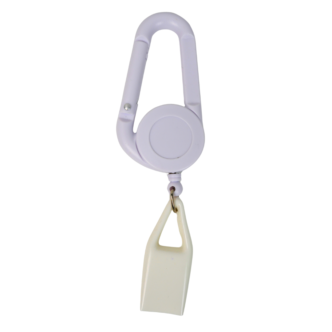 Lighter Leash Beetle Print blanco personalizable con mosquetón y cable extensible
