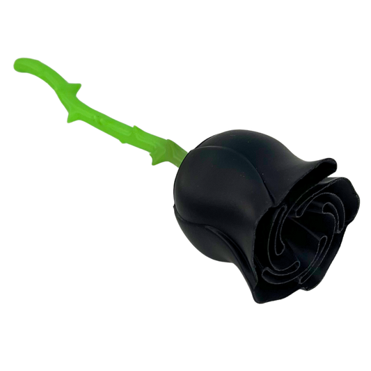 Rosa decorativa 3D Slim Beetle Print en color negro, incluida en el pack de seis rosas multicolor