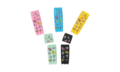 Pack de 5 portaconos Beetle Print® con diseño de setas y capacidad para 3 conos