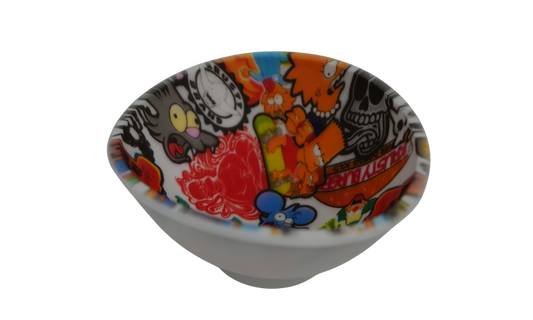 Bowl de silicona Full Color Beetle Print Sticker Bomb para mezclar sin mancharte