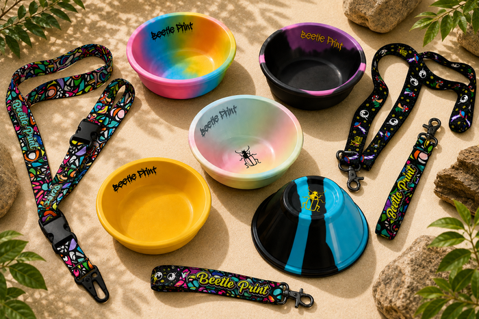 Bowls y lanyards personalizados Beetle Print para eventos y staff en la Comunidad Valenciana