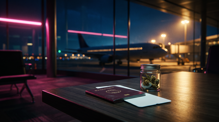 Cannabis y CBD en aeropuertos europeos: normativa de vuelos Beetle Print