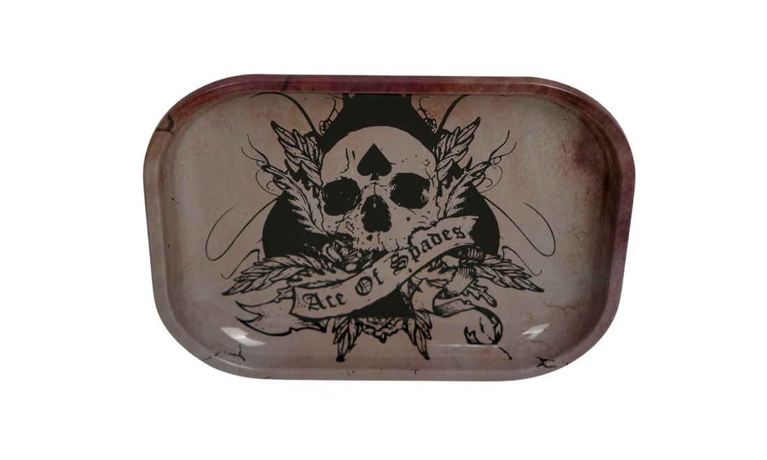 Rolling Tray aus Metall mit Grafikdesign, Drehunterlage von Beetle Print