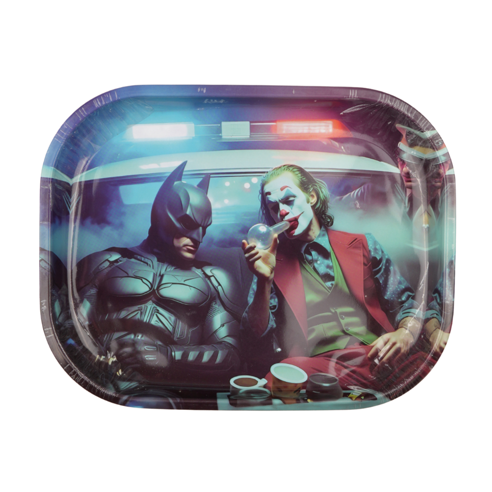 Bandeja metálica outlet con diseño inspirado en personajes del cine y los cómics vista frontal