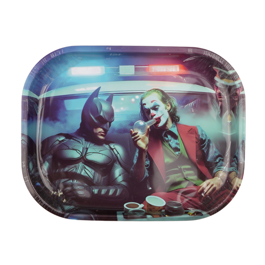 Bandeja metálica outlet con diseño inspirado en personajes del cine y los cómics vista frontal
