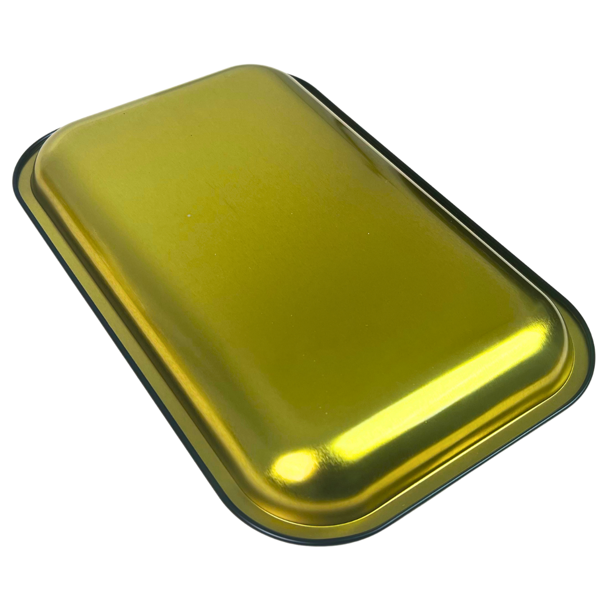 Reverso de bandeja metálica Beetle Print con acabado dorado brillante