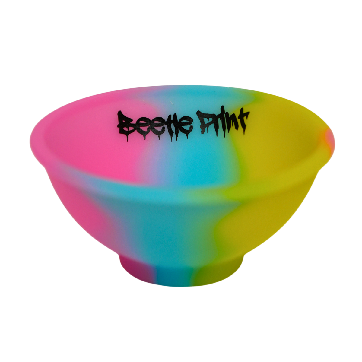 Bowl Beetle Print Dream Pastel con efecto degradado en tonos amarillo, rosa y azul pastel.