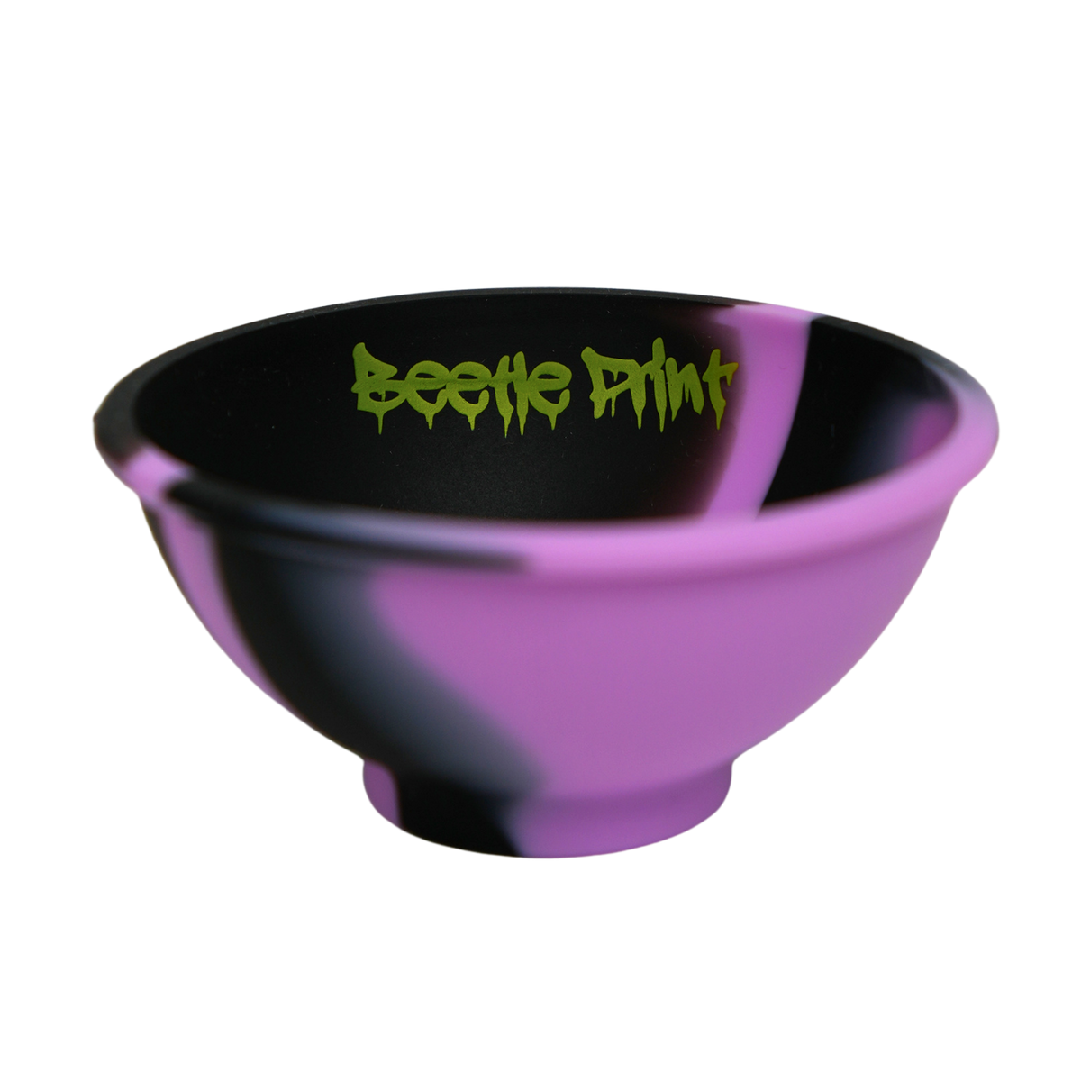 Bowl Beetle Print Nebulosa Violeta con acabado degradado en negro y morado.