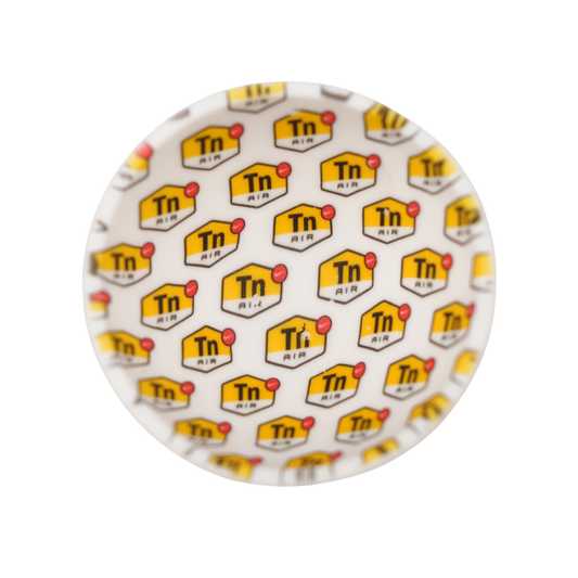 Vista superior de bowl de silicona outlet con pequeño defecto estético en la impresión