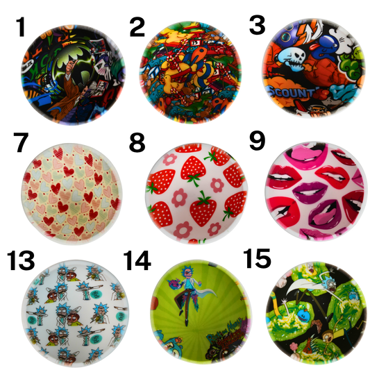 Catálogo Bowl de Silicona Mix Estampado Beetle Print con diseños de anime, videojuegos, series, cultura pop, frutas, dulces y estampados exclusivos. Bowl + cenicero 2 en 1 de silicona flexible.