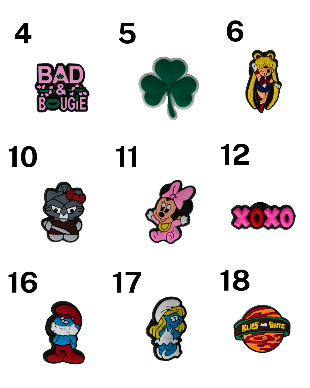 Catálogo Beetle Print de charms de silicona con una amplia colección de diseños
