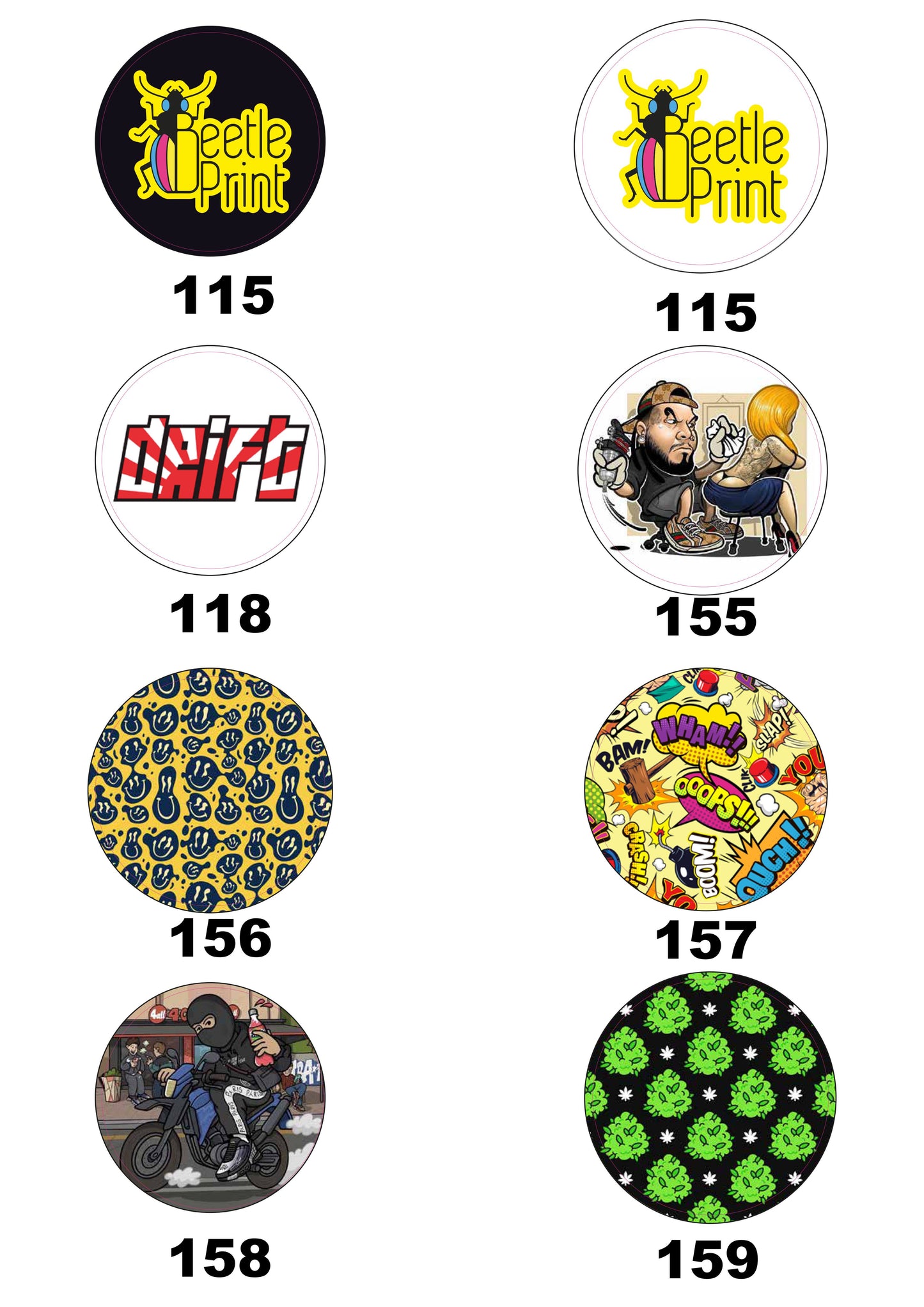 Catálogo de ilustraciones para personalizar tarros de vidrio Beetle Print con diseños exclusivos de alta calidad. Amplia colección de estilos, colores y temáticas para crear tarros únicos con un acabado llamativo y original.