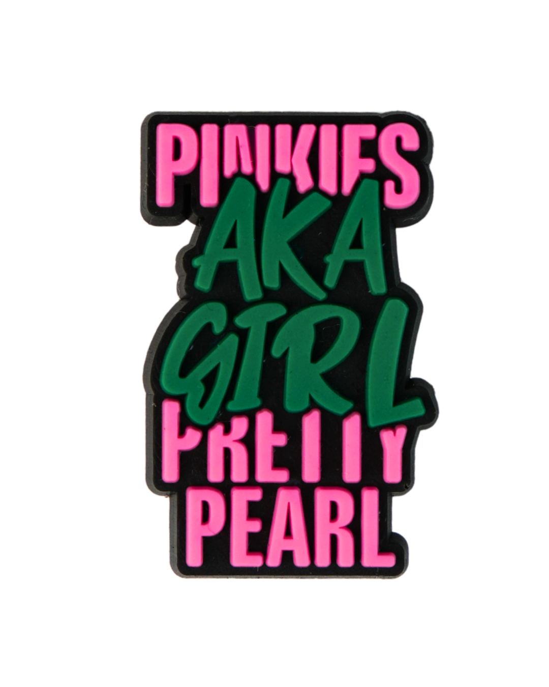 Charm de silicona Pink Is A Girl Pretty Pearl para Crocs