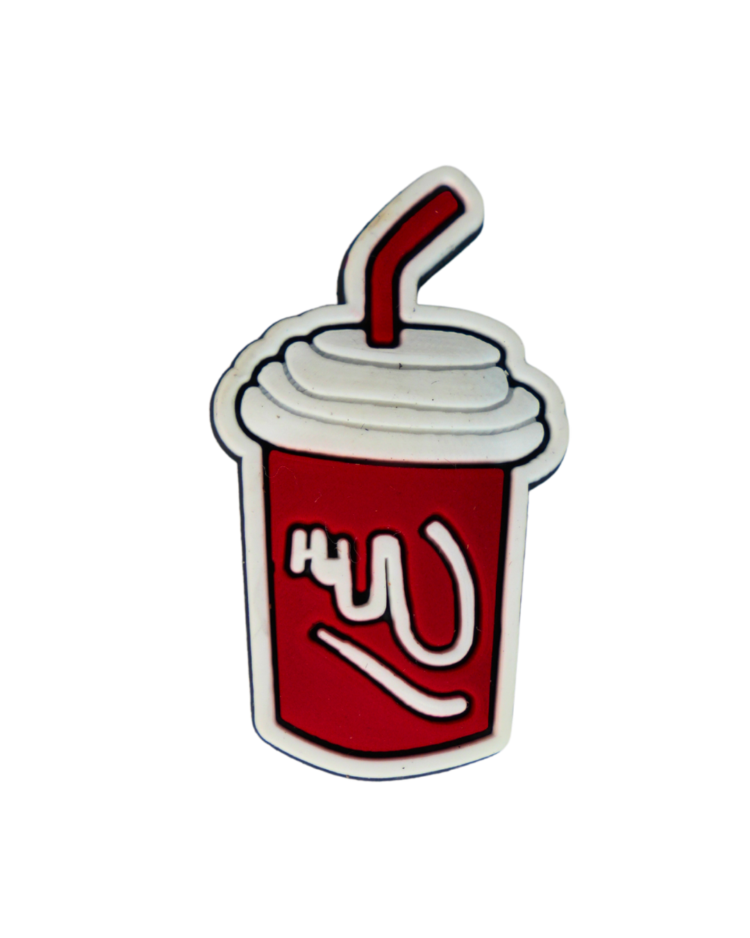 Charm de silicona vaso de refresco rojo para Crocs