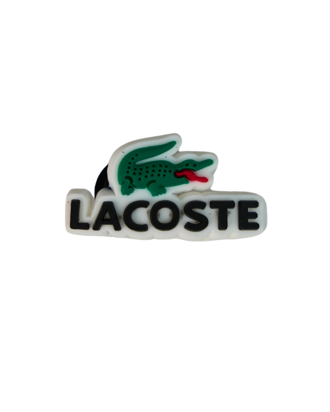 Charm de silicona con diseño de cocodrilo Lacoste.