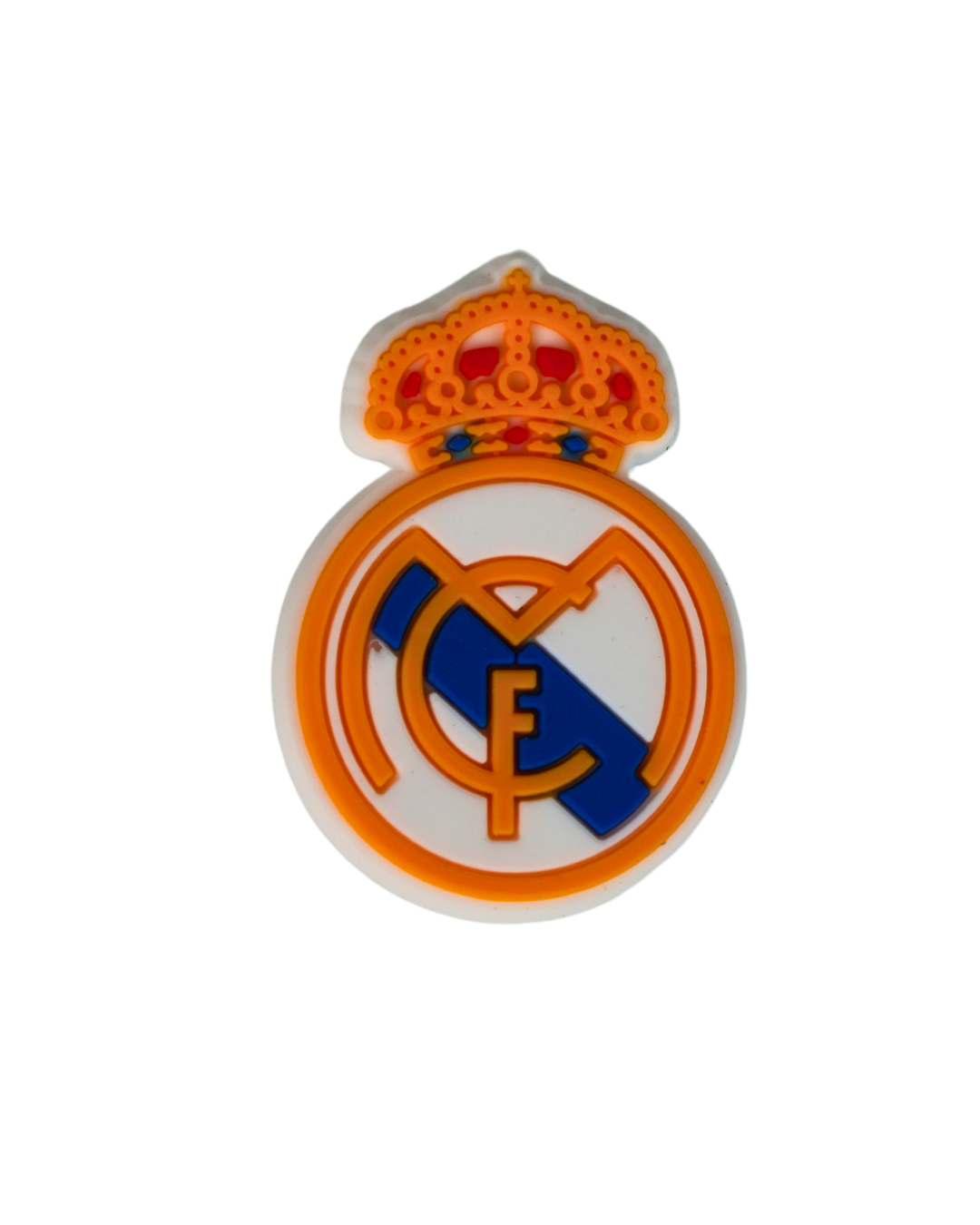 Charm de silicona con el escudo del Real Madrid.