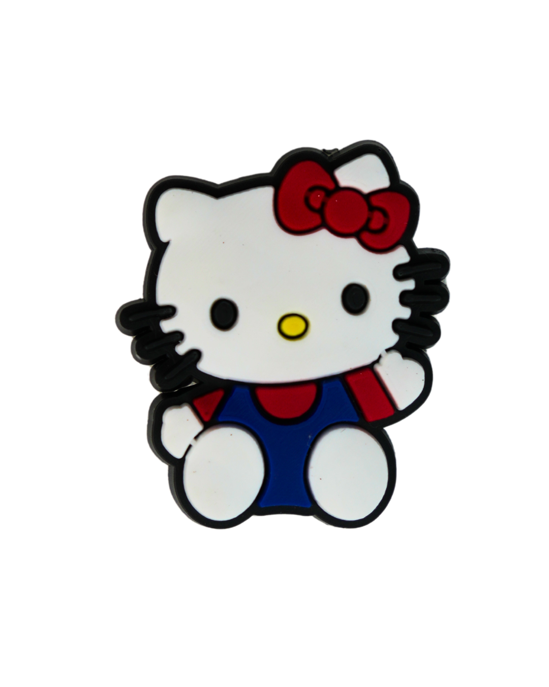 Charm de silicona Beetle Print con diseño inspirado en Hello Kitty clásica.