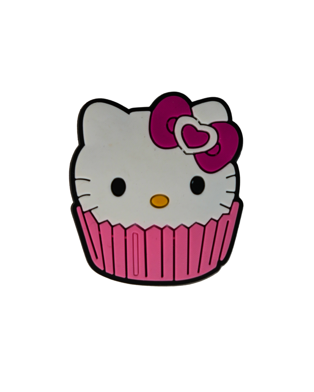 Charm de silicona Beetle Print con diseño inspirado en Hello Kitty cupcake.