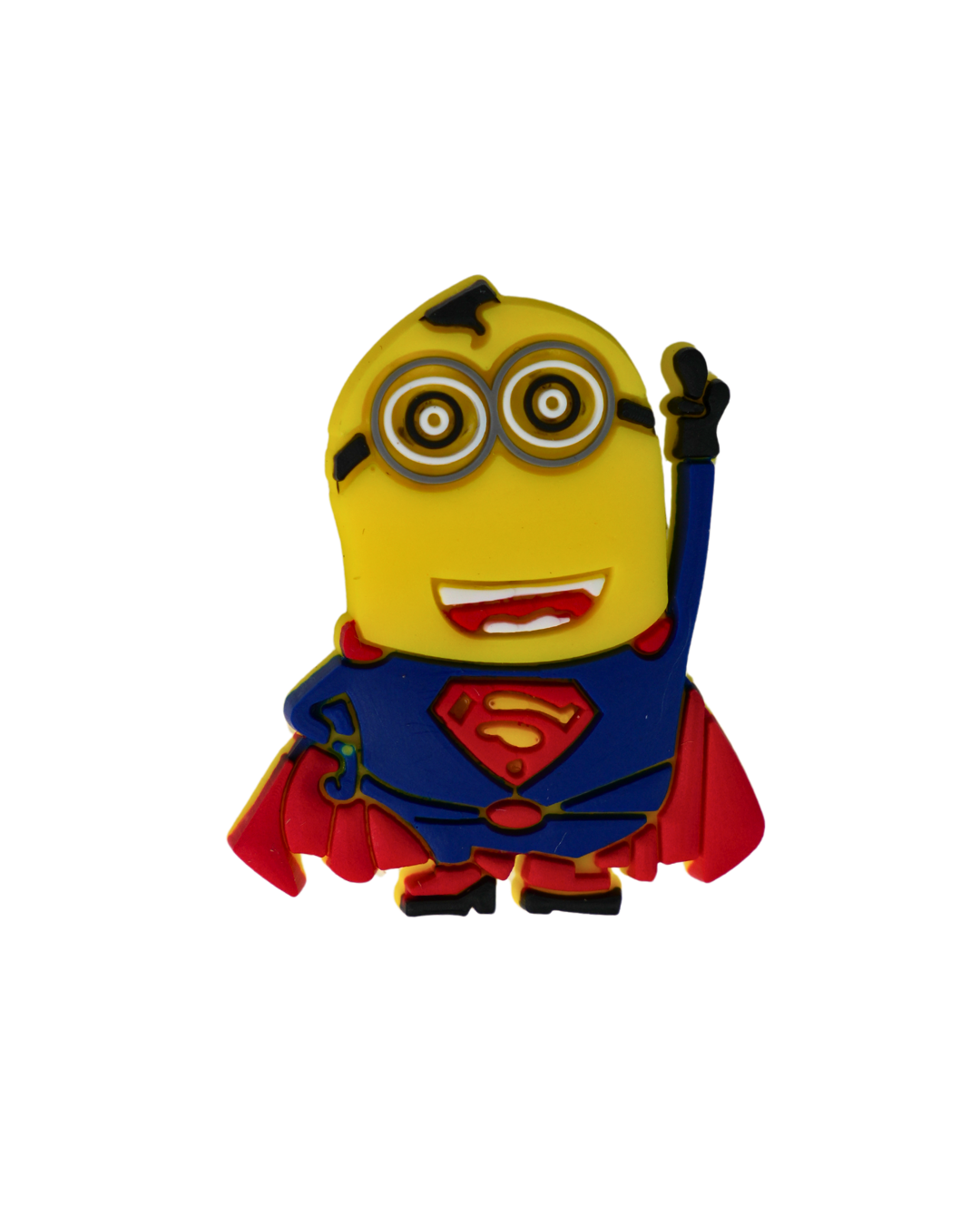 Charm de silicona con diseño de Minion Superman.