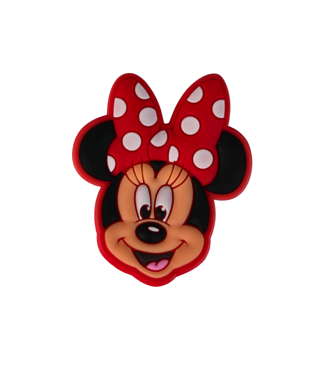 Charm de silicona con diseño de Minnie Mouse.