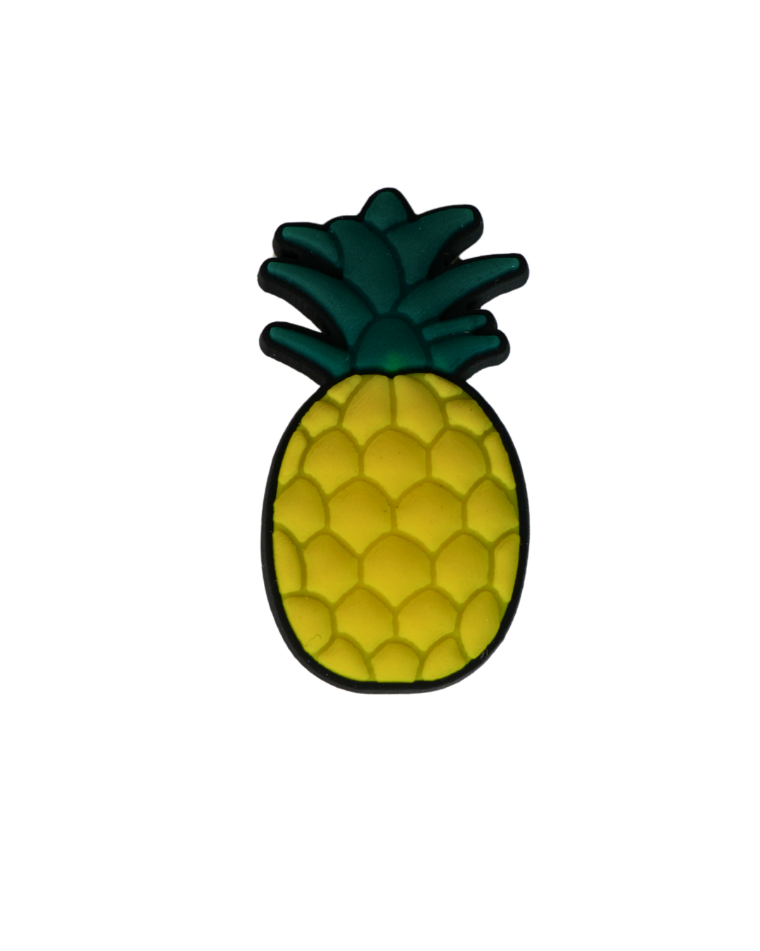 Charm de silicona con diseño de piña tropical.