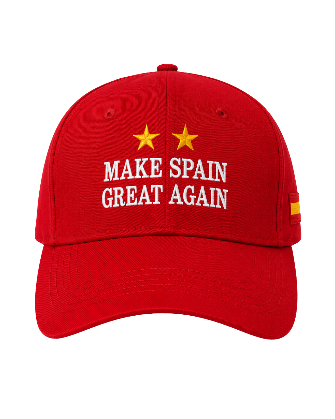 Gorra Make Spain Great Again roja vista frontal.