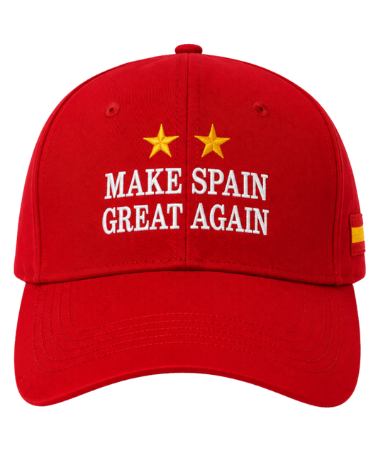 Gorra Make Spain Great Again roja vista frontal.