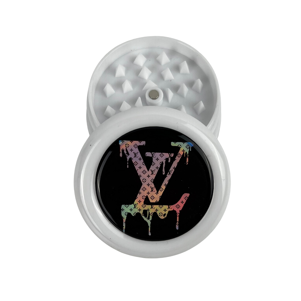 Grinder Beetle Print de 3 partes con diseño Luxury Drip LV en color negro frontal
