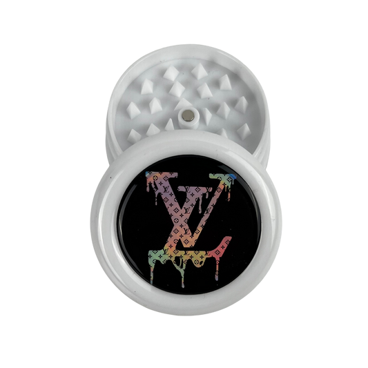 Grinder Beetle Print de 3 partes con diseño Luxury Drip LV en color negro frontal