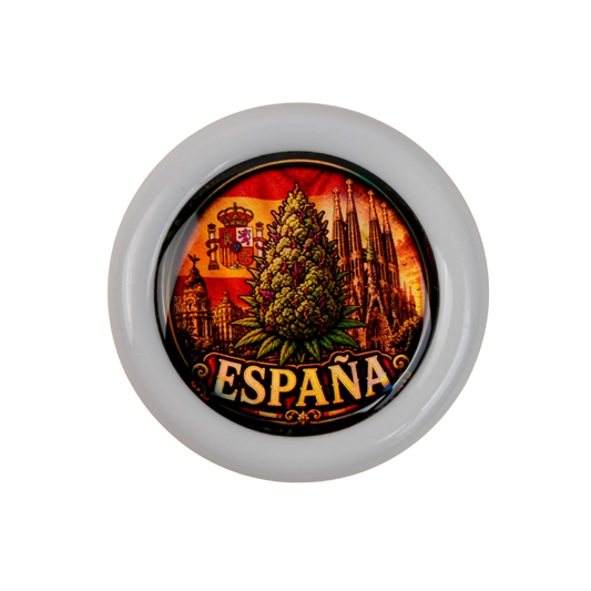 Grinder Zero España Beetle Print con diseño artístico y resina holográfica brillante