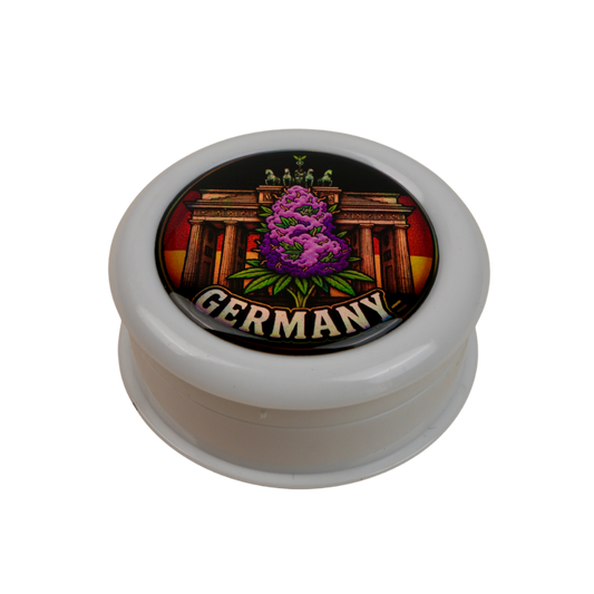 Grinder Zero Alemania con resina holográfica y diseño inspirado en la Puerta de Brandeburgo