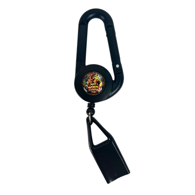 Lighter Leash Beetle Print España holográfico con mosquetón negro, cable retráctil y soporte para mechero
