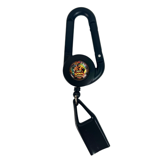 Lighter Leash Beetle Print España holográfico con mosquetón negro, cable retráctil y soporte para mechero