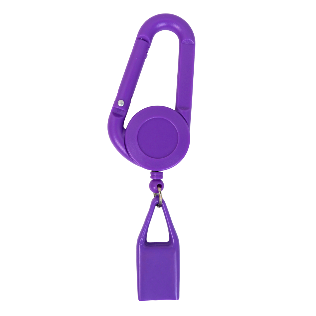 Lighter Leash Beetle Print morado personalizable con mosquetón y cable extensible