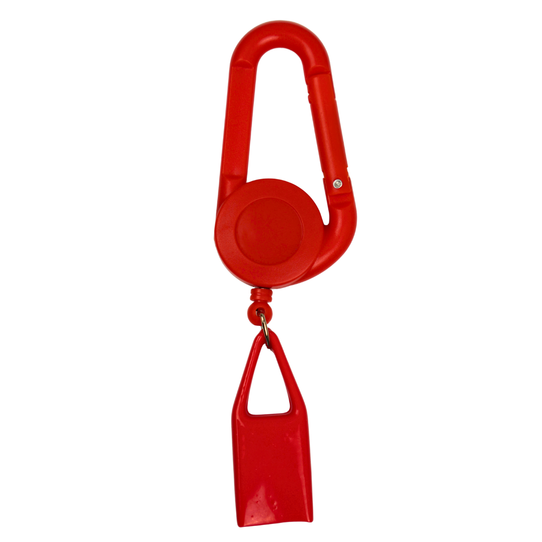 Lighter Leash Beetle Print rojo personalizable con mosquetón y cable extensible