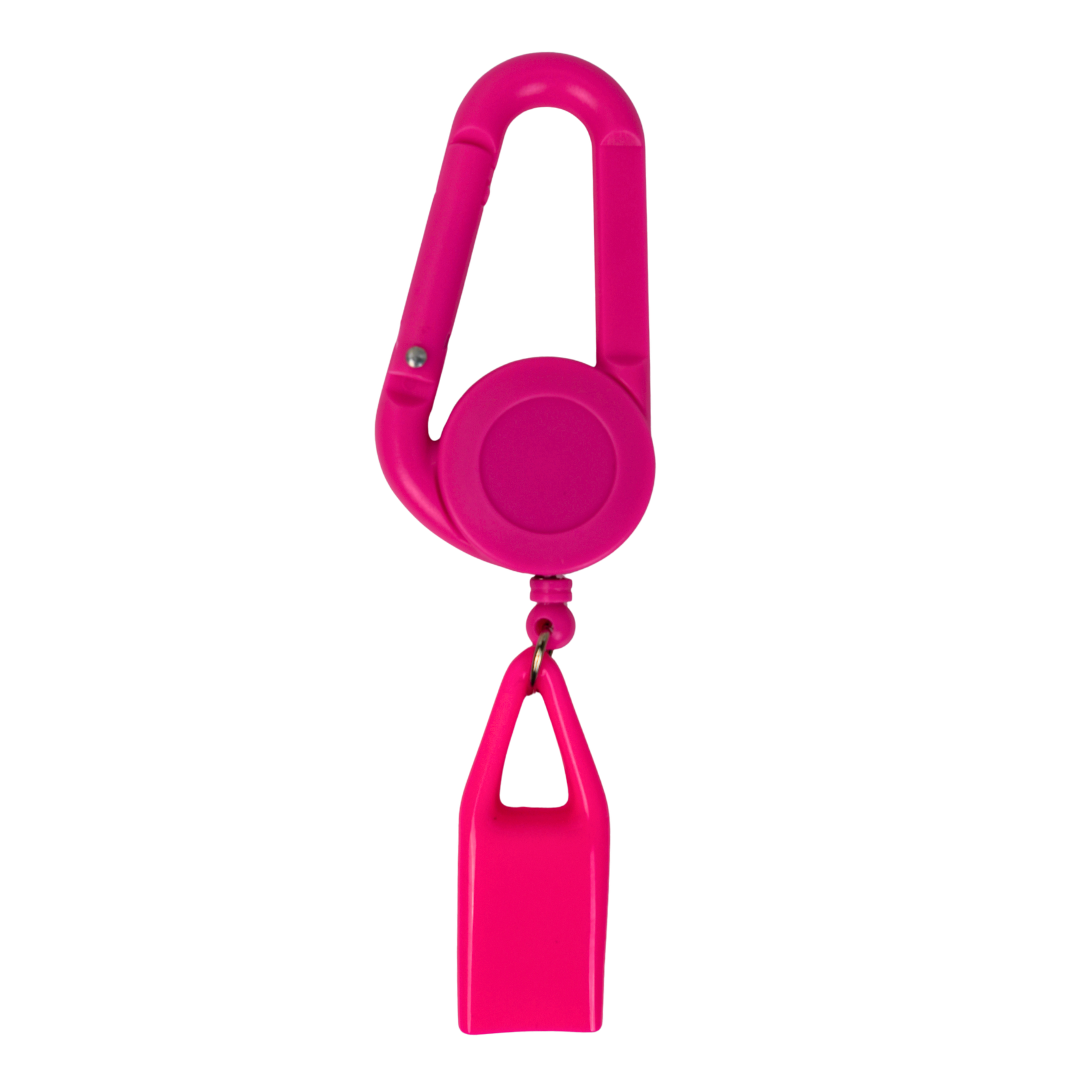 Lighter Leash Beetle Print rosa personalizable con mosquetón y cable extensible