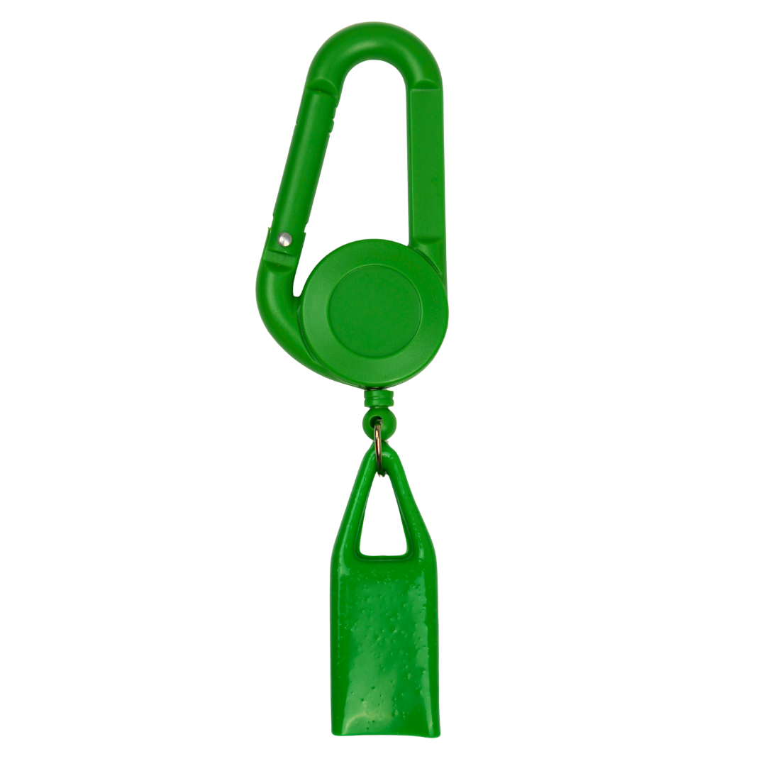 Lighter Leash Beetle Print verde intenso personalizable con mosquetón y cable extensible