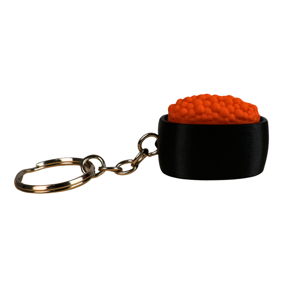 llavero antiestrés beetle print sushi vista lateral con diseño compacto y detalle