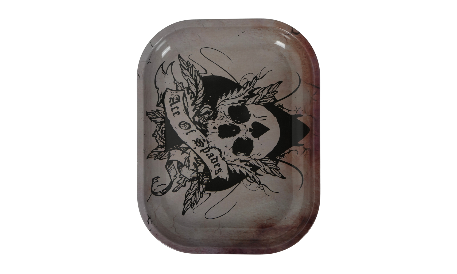 Ace of spades skull illustration in dark tattoo art style