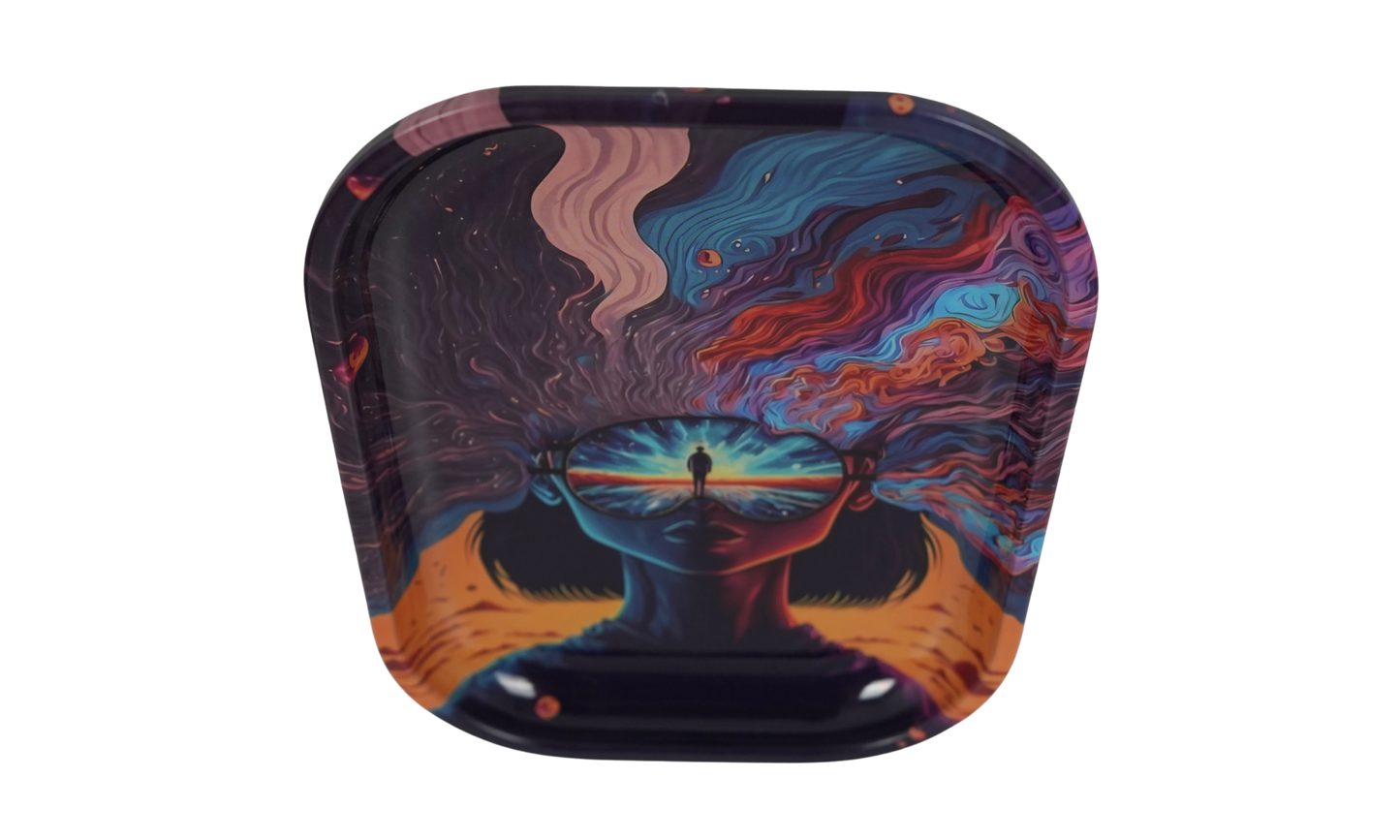 Surreal rolling tray lifestyle use by Beetle Print