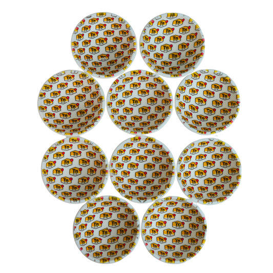 Conjunto de 10 bowls de silicona diseño DIR con pequeños defectos estéticos de impresión.