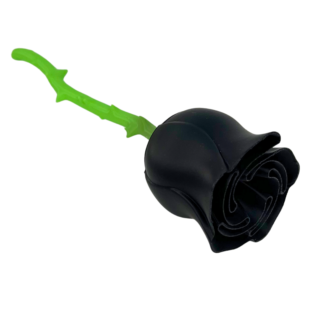 Rosa decorativa 3D Slim Beetle Print en color negro, incluida en el pack de seis rosas multicolor