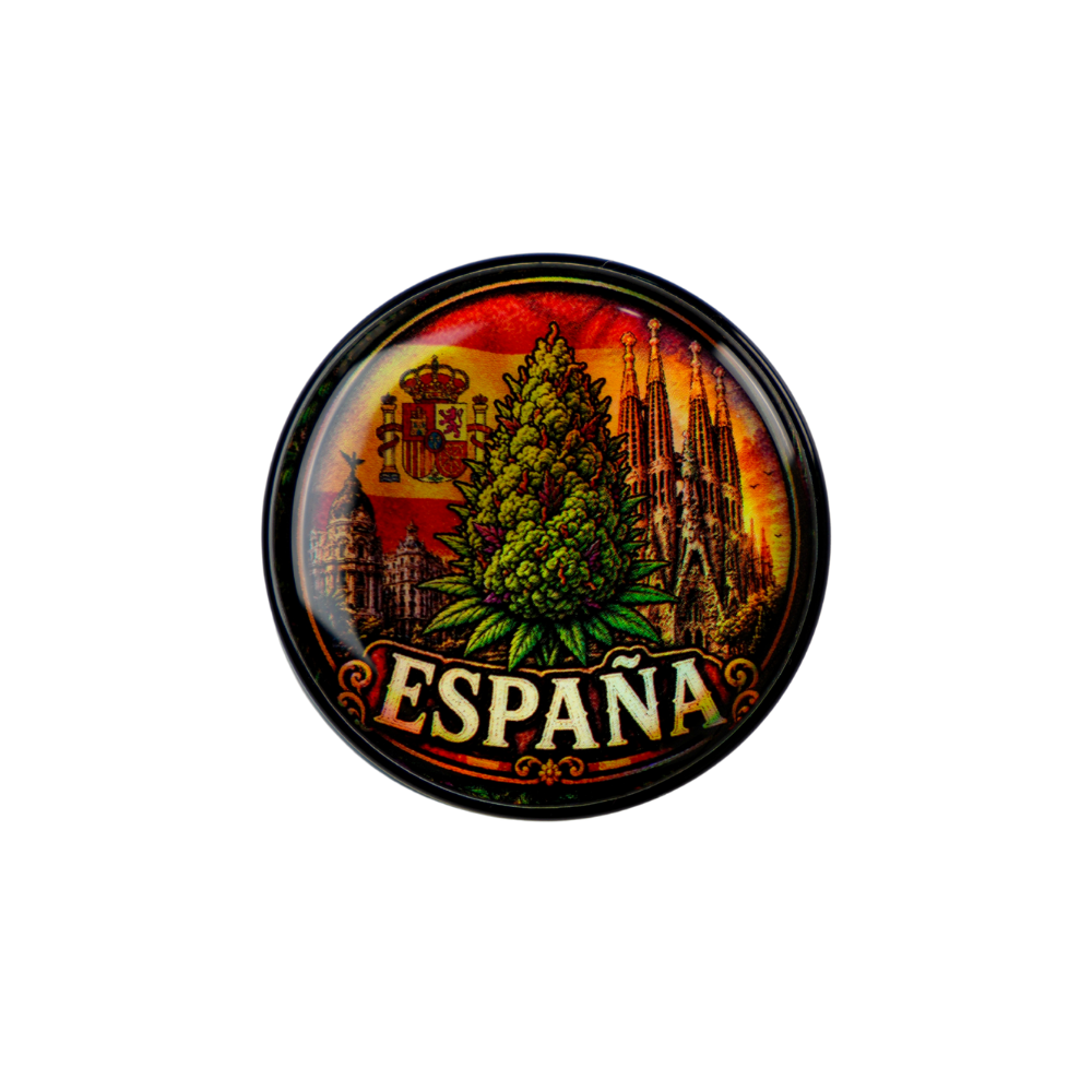 Tarro España 5ml de vidrio premium con diseño full color y tapa personalizada