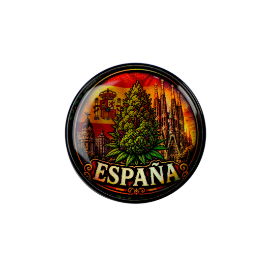 Tarro España 5ml de vidrio premium con diseño full color y tapa personalizada